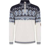 Dale of Norway - Men's Merino wool Jumper with zip collar - Vail Sweater Off White/Smoke/Midnight Navy for Men in Wool - Size L White L
