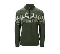 Dale of Norway Men's Christmas Masculine Sweater Pullover, Loden Offwhite Navy, S