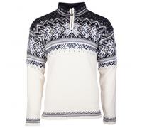 Dale of Norway - Men's Merino wool Jumper with zip collar - Vail Sweater Off White/Smoke/Midnight Navy for Men in Wool - Size S White S