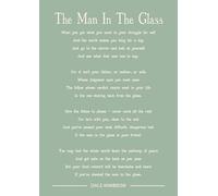 Dale Wimbrow The Man in the glass poem art print (Green). Size A4