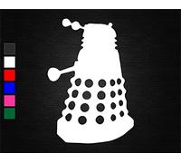 Dalek Dr who Vinyl Decal Sticker (Blue, 10cm x 6.9cm)