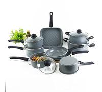 DALEMOOR by URBN-CHEF Carbon Steel Marble Grey Cooking Pots Pans Cookware (18cm Saucepan)