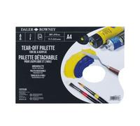 Daler-Rowney Tear Off Palette for Oil & Acrylic A4 Size, 40 Sheets, Ideal for Artists, Students & Hobbyists