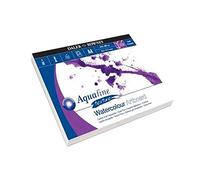 Daler-Rowney Aquafine Cold-Pressed Watercolour & Gouache 1.4mm Thick A4 Art Board, Natural White, Glued 1 Side, 10 Sheets, Ideal for Professional & Beginner Artists, Acid-Free
