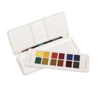 Daler Rowney Aquafine Watercolour 12 Half Pans Travel Set, Assorted