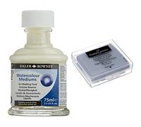 Daler Rowney Aquafine Watercolour 75ml Art Masking Fluid Medium, Glass Jar with Child Lock Cap, Ideal for Professional Artists & Faber Castell Kneadable Art Eraser, One Size
