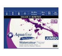 Daler-Rowney Aquafine Textured Cold-Pressed Watercolour & Gouache 300gsm 16 x 12in Paper Pad, Glued 1 Side, Natural White, 50 Sheets, Ideal for Professional & Beginner Artists, Acid-Free
