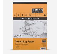 Daler-Rowney Arteco Sketching, Drawing & Painting A4 95gsm Medium Grain Paper Pad 120 sheets, Ideal for Professional Artists & Students