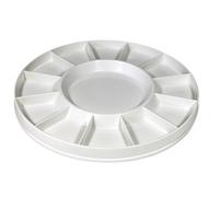 Daler-Rowney Artists' Plastic Pallette, Circular, 12 Wells, Ideal for Professional Artists & Students