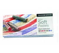 Daler-Rowney Artists Soft Pastel Set, 8 Warm Assorted Colours, Professional Artists