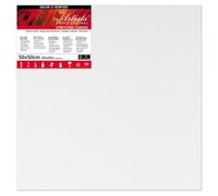 Daler-Rowney Artists' Stretched Canvas, Medium Grain, 350 gsm, 20mm Deep, 20 x 20in - 50 x 50 cm, White
