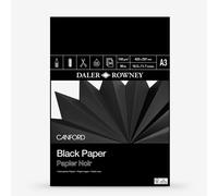 Daler-Rowney : Canford : Black Paper : Pad : 150gsm : 30 Sheets : A3
