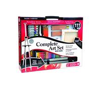 Daler Rowney Complete Art Set - Simply All Media 111 Piece Art Studio - Easel, Canvas, Paints, Brushes, Carrying Bag and Accessories