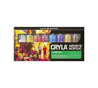 Daler Rowney Cryla Classic Acrylic Set, 8 Assorted Colours x 75 ml Tubes Assorted Colours, Ideal for Professional Acrylic Artists