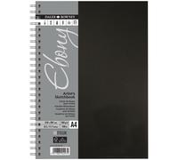 Daler-Rowney Ebony 160gsm A4 Smooth Portrait Sketchbook, Spiral Bound, 54 Natural White Sheets, For Professional Artists & Students