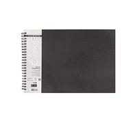 Daler-Rowney Ebony 160gsm A3 Landscape Sketchbook, Smooth, Spiral Bound, 54 Natural White Sheets, Ideal for Professional Artists & Students