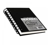 Daler-Rowney Ebony 160gsm A5 Smooth Portrait Drawing Sketchbook, Spiral Bound, 54 Natural White Sheets, For Professional Artists & Students