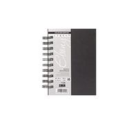 Daler-Rowney Ebony 160gsm Smooth A6 Portrait Sketchbook, Spiral Bound, 54 Natural White Sheets, For Professional Artists & Students