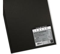 Daler-Rowney Ebony 160gsm A3 Smooth Portrait Hardbound Sketchbook, Casebound, 54 Natural White Sheets, Ideal for Professional Artists & Students