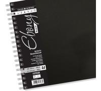 Daler-Rowney Ebony Hardback Spiral Black Sketchbook - A4 Landscape (160gsm)