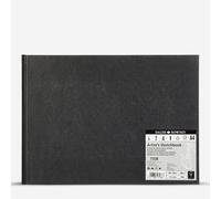 Daler-Rowney Ebony 160gsm A4 Lightly Textured Landscape Hardback Sketchbook, Perfect Bound, 54 White Sheets, Ideal for Professional Artists & Students
