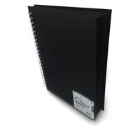 Daler-Rowney Ebony 160gsm A4 Smooth Portrait Sketchbook, Spiral Bound, 40 Black Sheets, For Professional Artists & Students