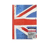 Daler-Rowney Ebony Union Jack Cover, Lightly Textured 150gsm A4 Hardbound Portrait Sketchbook, 62 Natural White Sheets, For Professional Artists & Students