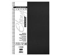Daler-Rowney Extra White Ebony 130gsm A3 Portrait Sketchbook, Spiralbound, 30 White Sheets, Ideal for Professional Artists & Students