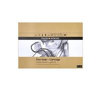 Daler-Rowney Fine Grain Lightly Textured 160gsm A2 Cartridge Drawing Paper Pad, Glued 1 Side, 30 White Sheets, Ideal for Professional Artists & Students