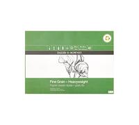 Daler-Rowney Eco Fine Grain Lightly Textured Heavyweight 200gsm A2 Drawing Paper Pad, Glued 1 Side, Acid-free, 30 White Sheets, Ideal for Professional Artists & Students