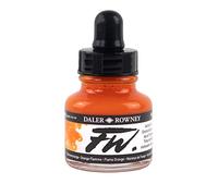Daler-Rowney FW Acrylic Ink, Glass Bottle with Dropper, 1oz - 29.5 ml, Flame Orange