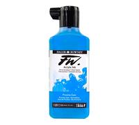 Daler-Rowney FW Acrylic Ink, Plastic Bottle, 6.09oz - 180 ml, Process Cyan