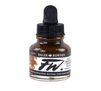 Daler-Rowney FW Acrylic Ink, Glass Bottle with Dropper, 1oz - 29.5 ml, Burnt Umber