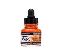 Daler-Rowney FW Acrylic Ink, Glass Bottle with Dropper, 1oz - 29.5 ml, Flame Orange