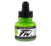 Daler-Rowney FW Acrylic Ink, Glass Bottle with Dropper, 1oz - 29.5 ml, Light Green