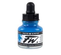 Daler-Rowney FW Acrylic Ink, Glass Bottle with Dropper, 1oz - 29.5 ml, Process Cyan
