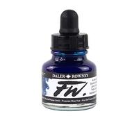 Daler-Rowney FW Acrylic Ink, Glass Bottle with Dropper, 1oz - 29.5 ml, Prussian Blue Hue