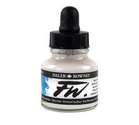 Daler-Rowney FW Acrylic Ink, Glass Bottle with Dropper, 1oz - 29.5 ml, Shimmering Blue