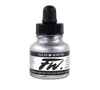 Daler-Rowney FW Acrylic Ink, Glass Bottle with Dropper, 1oz - 29.5 ml, Silver Imitation