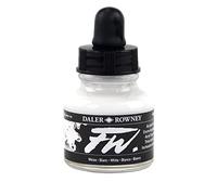 Daler-Rowney FW Acrylic Ink, Glass Bottle with Dropper, 1oz - 29.5 ml, White