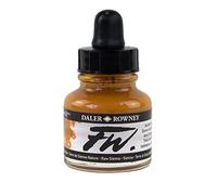 Daler-Rowney FW Acrylic Ink, Glass Bottle with Dropper, 1oz - 29.5 ml, Yellow Ochre
