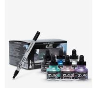 Daler-Rowney : FW Artists' Ink : 29.5ml : Set Of 6 Pearlescent Colours