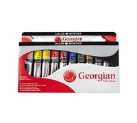 Daler-Rowney Georgian 22ml Oil Paint Introduction Set, 10 Assorted Colours, Ideal for Professional Artists & Students
