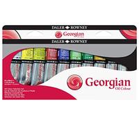 Daler Rowney Georgian 38ml Oil Paint Artist Selection Set 10 Colours | Assorted Colours, For Professional Artists & Students