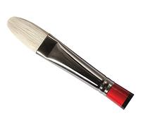 Daler-Rowney Georgian Oil Brush, Natural Hog Bristle, Long Handle, Filbert, 12