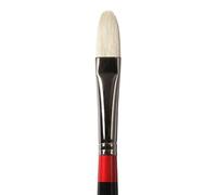 Daler-Rowney Georgian Oil Brush, Natural Hog Bristle, Long Handle, Short Filbert, 6