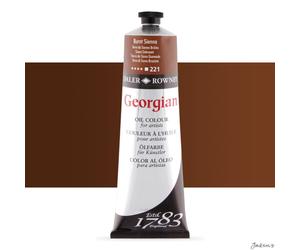 Daler-Rowney Georgian Oil Paint PR101 225ml Burnt Sienna For Artists