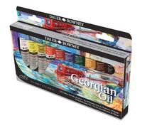 Daler-Rowney Georgian 22ml Oil Paint Introduction Set, 10 Assorted Colours, Ideal for Professional Artists & Students