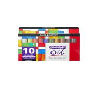 Daler-Rowney Graduate 38ml Oil Paint Set, 10 Assorted Colours, High Lightfastne