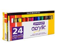 Daler Rowney Graduate Acrylic Colour Paint Set 22ml Tubes Box of 24 Art Painting
